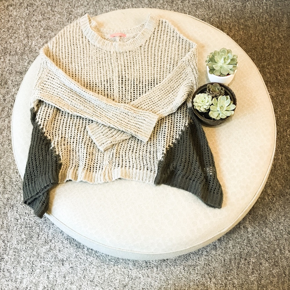 Grey knit sweater